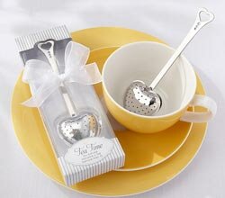 "Tea Time" Heart Tea Infuser in Elegant White Gift Box 