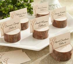 Rustic Real-Wood Place Card/Photo Holder (Set of 4) 